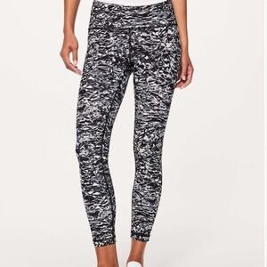 Lululemon Wunder Under Hi-Rise Liquid Platinum Alpine White Multi